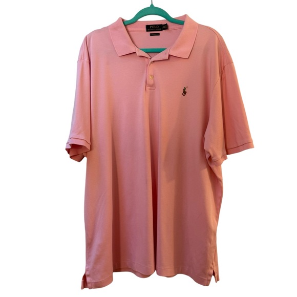 Men's Polo Ralph Lauren Pink Classic Fit Short Sleeve Polo  
Size: XXL - Picture 1 of 3